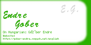 endre gober business card